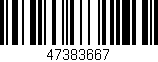 Código de barras (EAN, GTIN, SKU, ISBN): '47383667'