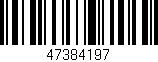 Código de barras (EAN, GTIN, SKU, ISBN): '47384197'