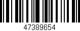 Código de barras (EAN, GTIN, SKU, ISBN): '47389654'