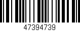 Código de barras (EAN, GTIN, SKU, ISBN): '47394739'
