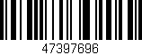 Código de barras (EAN, GTIN, SKU, ISBN): '47397696'