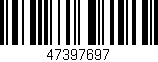 Código de barras (EAN, GTIN, SKU, ISBN): '47397697'