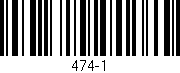 Código de barras (EAN, GTIN, SKU, ISBN): '474-1'