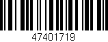 Código de barras (EAN, GTIN, SKU, ISBN): '47401719'