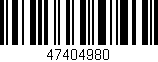 Código de barras (EAN, GTIN, SKU, ISBN): '47404980'