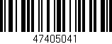 Código de barras (EAN, GTIN, SKU, ISBN): '47405041'