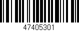 Código de barras (EAN, GTIN, SKU, ISBN): '47405301'