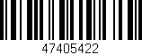Código de barras (EAN, GTIN, SKU, ISBN): '47405422'