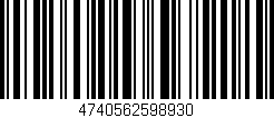 Código de barras (EAN, GTIN, SKU, ISBN): '4740562598930'