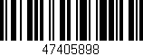 Código de barras (EAN, GTIN, SKU, ISBN): '47405898'