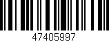 Código de barras (EAN, GTIN, SKU, ISBN): '47405997'