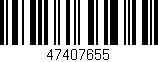 Código de barras (EAN, GTIN, SKU, ISBN): '47407655'