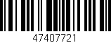 Código de barras (EAN, GTIN, SKU, ISBN): '47407721'