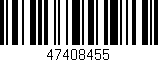 Código de barras (EAN, GTIN, SKU, ISBN): '47408455'