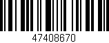 Código de barras (EAN, GTIN, SKU, ISBN): '47408670'