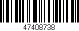 Código de barras (EAN, GTIN, SKU, ISBN): '47408738'