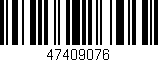 Código de barras (EAN, GTIN, SKU, ISBN): '47409076'