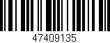 Código de barras (EAN, GTIN, SKU, ISBN): '47409135'
