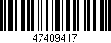 Código de barras (EAN, GTIN, SKU, ISBN): '47409417'