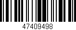 Código de barras (EAN, GTIN, SKU, ISBN): '47409498'