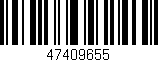 Código de barras (EAN, GTIN, SKU, ISBN): '47409655'
