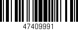 Código de barras (EAN, GTIN, SKU, ISBN): '47409991'
