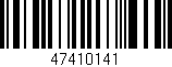 Código de barras (EAN, GTIN, SKU, ISBN): '47410141'