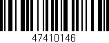 Código de barras (EAN, GTIN, SKU, ISBN): '47410146'