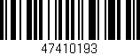 Código de barras (EAN, GTIN, SKU, ISBN): '47410193'