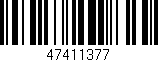 Código de barras (EAN, GTIN, SKU, ISBN): '47411377'