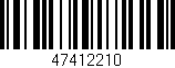 Código de barras (EAN, GTIN, SKU, ISBN): '47412210'