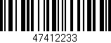Código de barras (EAN, GTIN, SKU, ISBN): '47412233'