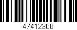 Código de barras (EAN, GTIN, SKU, ISBN): '47412300'
