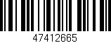 Código de barras (EAN, GTIN, SKU, ISBN): '47412665'