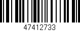 Código de barras (EAN, GTIN, SKU, ISBN): '47412733'