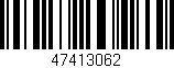 Código de barras (EAN, GTIN, SKU, ISBN): '47413062'
