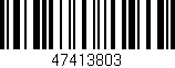 Código de barras (EAN, GTIN, SKU, ISBN): '47413803'