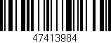 Código de barras (EAN, GTIN, SKU, ISBN): '47413984'