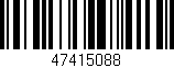 Código de barras (EAN, GTIN, SKU, ISBN): '47415088'