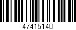 Código de barras (EAN, GTIN, SKU, ISBN): '47415140'