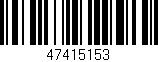 Código de barras (EAN, GTIN, SKU, ISBN): '47415153'