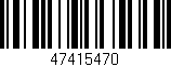 Código de barras (EAN, GTIN, SKU, ISBN): '47415470'