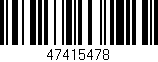 Código de barras (EAN, GTIN, SKU, ISBN): '47415478'