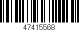 Código de barras (EAN, GTIN, SKU, ISBN): '47415568'