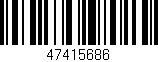 Código de barras (EAN, GTIN, SKU, ISBN): '47415686'