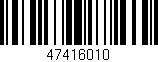 Código de barras (EAN, GTIN, SKU, ISBN): '47416010'