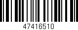 Código de barras (EAN, GTIN, SKU, ISBN): '47416510'
