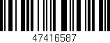 Código de barras (EAN, GTIN, SKU, ISBN): '47416587'