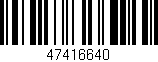 Código de barras (EAN, GTIN, SKU, ISBN): '47416640'
