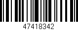 Código de barras (EAN, GTIN, SKU, ISBN): '47418342'